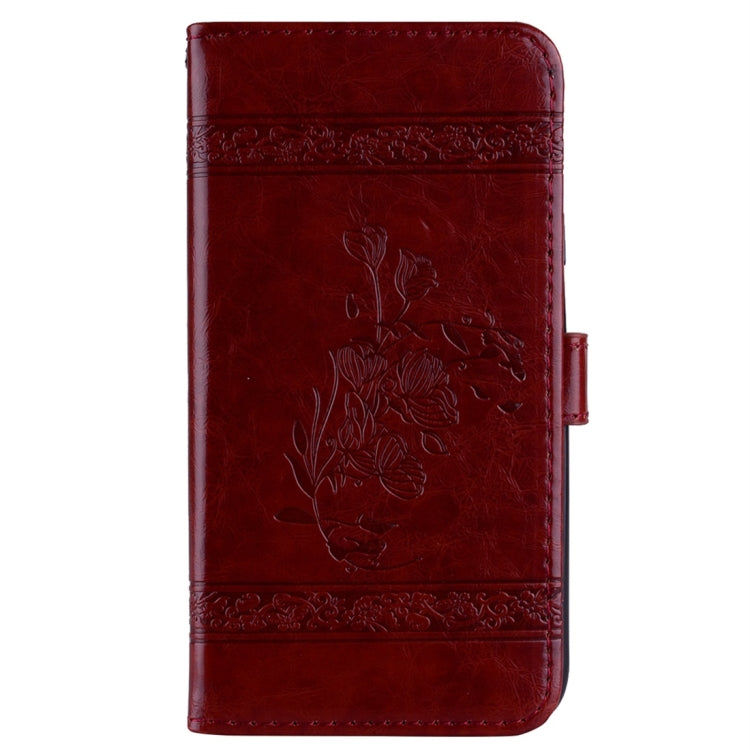 For Galaxy S9 Vintage Oil Wax Texture Embossed Horizontal Flip Leather Case with Holder & Card Slots & Wallet & Photo Frame & Lanyard