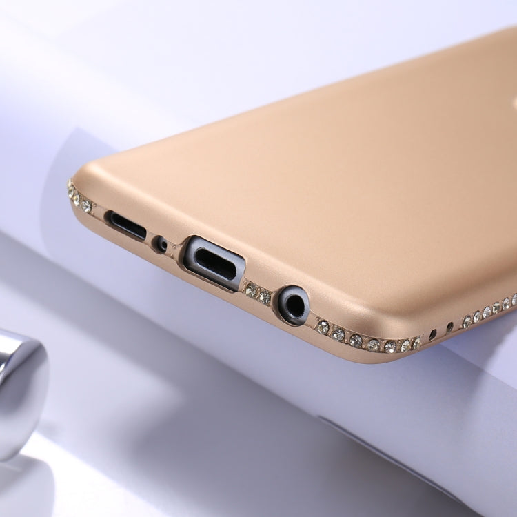 For Galaxy S9 Crystal Decor Sides Frosted Soft TPU Protective Back Case