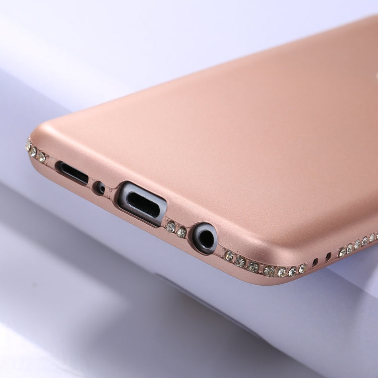 For Galaxy S9 Crystal Decor Sides Frosted Soft TPU Protective Back Case