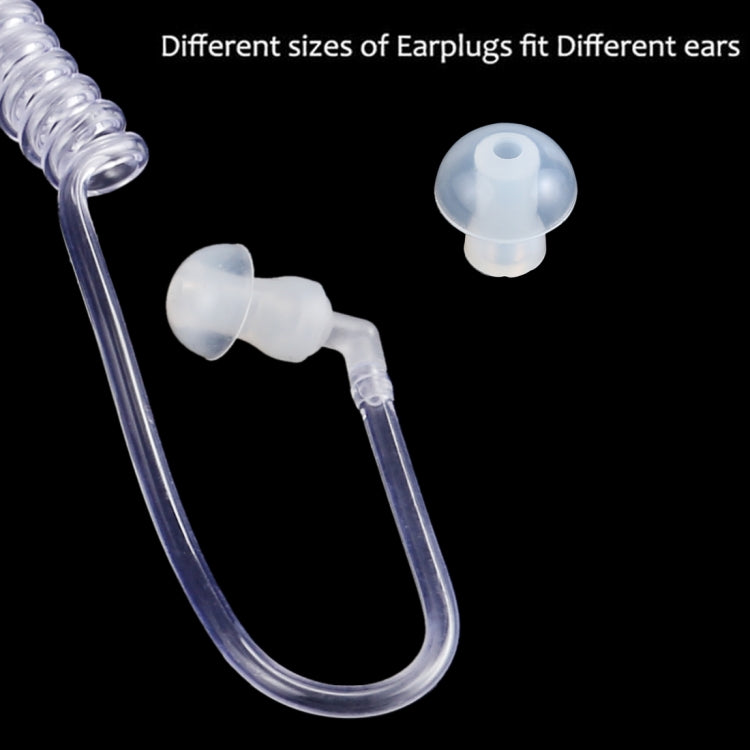 Anti-radiation 3.5mm Stereo Earphone Wired Single Earbud In-Ear Vacuum Spiral Conduit Monaural Earpiece With Mic, With Intelligent Switching, for iPad, iPhone, Galaxy, Huawei, Xiaomi, LG, HTC and Other Smart Phones