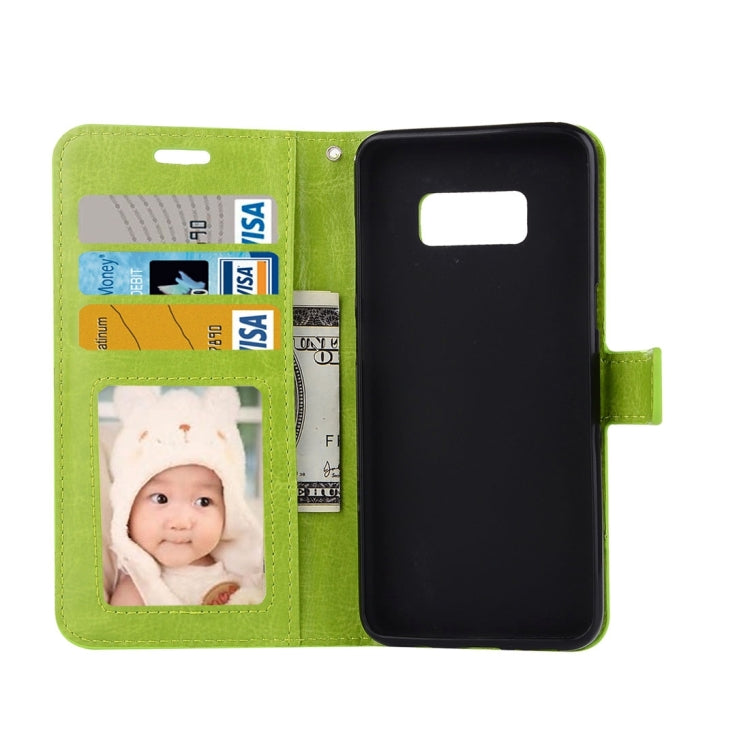 For Galaxy S8 Retro Crazy Horse Texture Horizontal Flip Leather Case with Holder & Card Slots & Wallet & Photo Frame