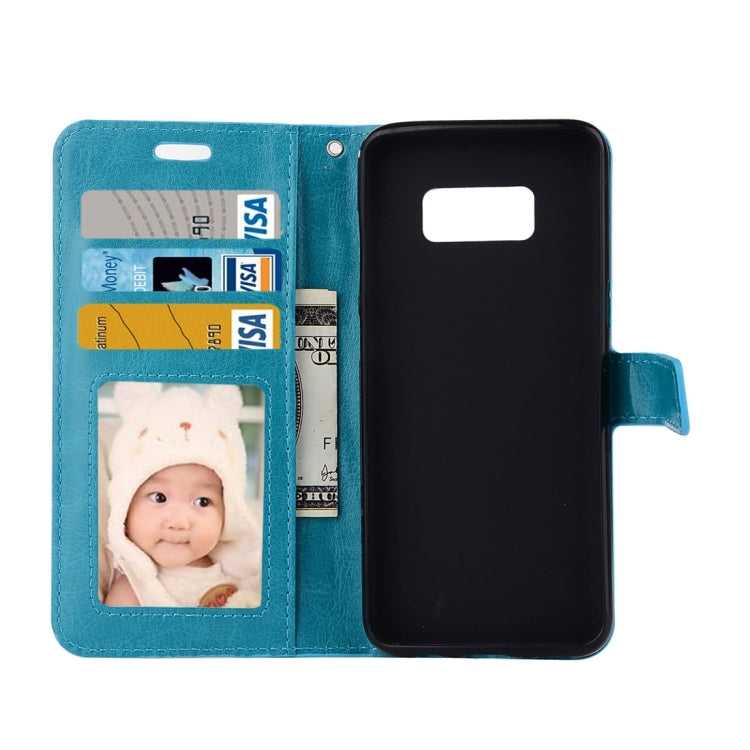 For Galaxy S8 Retro Crazy Horse Texture Horizontal Flip Leather Case with Holder & Card Slots & Wallet & Photo Frame