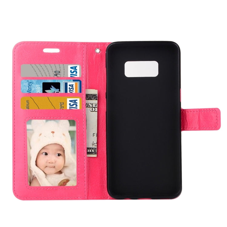 For Galaxy S8 Retro Crazy Horse Texture Horizontal Flip Leather Case with Holder & Card Slots & Wallet & Photo Frame