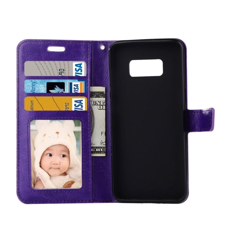 For Galaxy S8 Retro Crazy Horse Texture Horizontal Flip Leather Case with Holder & Card Slots & Wallet & Photo Frame