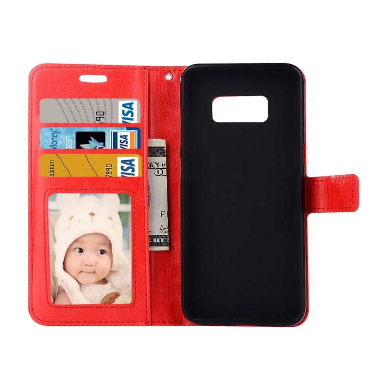 For Galaxy S8 Retro Crazy Horse Texture Horizontal Flip Leather Case with Holder & Card Slots & Wallet & Photo Frame
