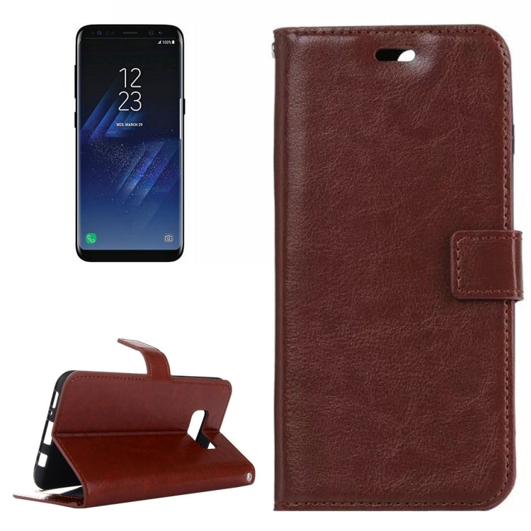 For Galaxy S8 Retro Crazy Horse Texture Horizontal Flip Leather Case with Holder & Card Slots & Wallet & Photo Frame