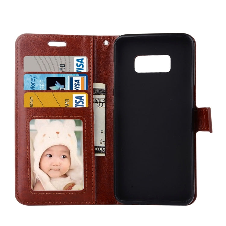 For Galaxy S8 Retro Crazy Horse Texture Horizontal Flip Leather Case with Holder & Card Slots & Wallet & Photo Frame