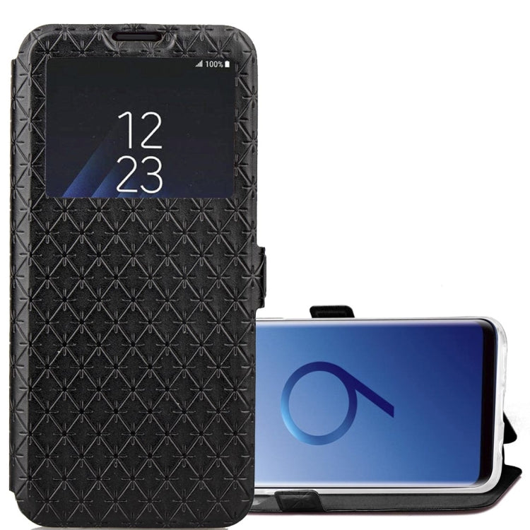 For Galaxy S9+ Argyles Texture Horizontal Flip Leather Case with Holder & Card Slots & Call Display ID