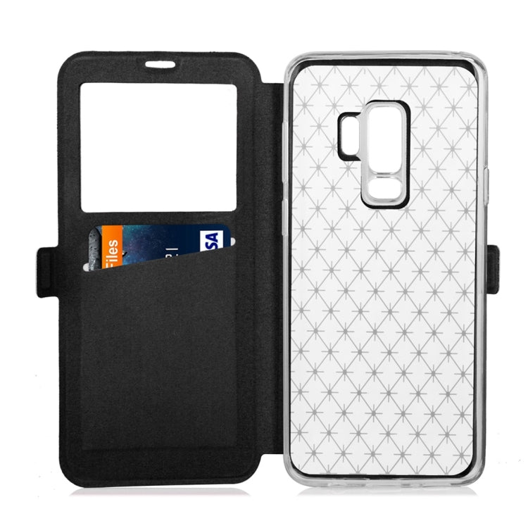 For Galaxy S9+ Argyles Texture Horizontal Flip Leather Case with Holder & Card Slots & Call Display ID