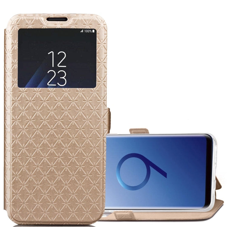 For Galaxy S9+ Argyles Texture Horizontal Flip Leather Case with Holder & Card Slots & Call Display ID