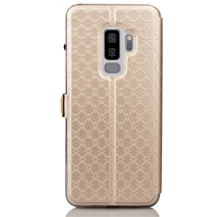 For Galaxy S9+ Argyles Texture Horizontal Flip Leather Case with Holder & Card Slots & Call Display ID