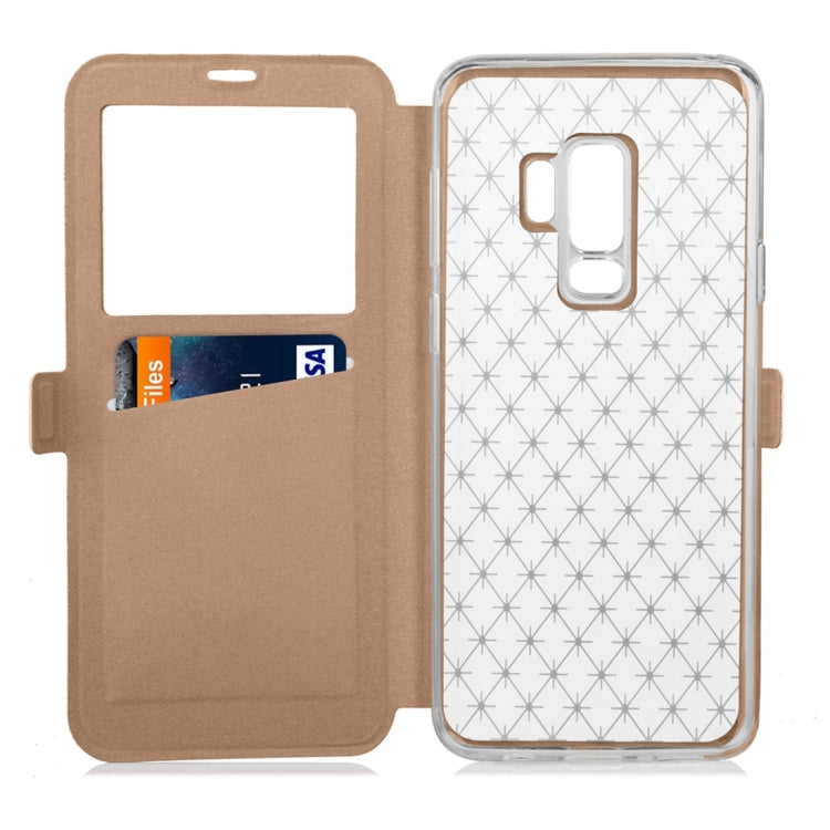 For Galaxy S9+ Argyles Texture Horizontal Flip Leather Case with Holder & Card Slots & Call Display ID