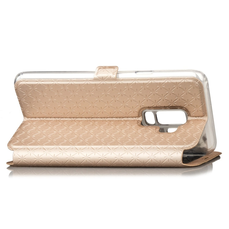 For Galaxy S9+ Argyles Texture Horizontal Flip Leather Case with Holder & Card Slots & Call Display ID