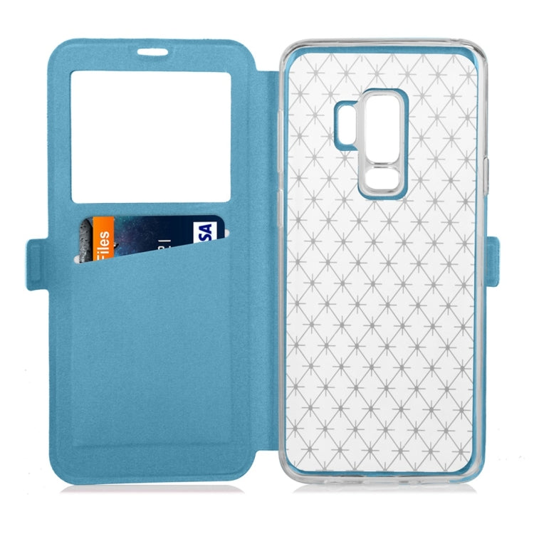 For Galaxy S9+ Argyles Texture Horizontal Flip Leather Case with Holder & Card Slots & Call Display ID