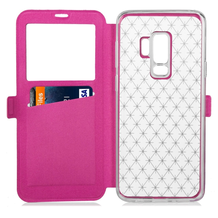 For Galaxy S9+ Argyles Texture Horizontal Flip Leather Case with Holder & Card Slots & Call Display ID