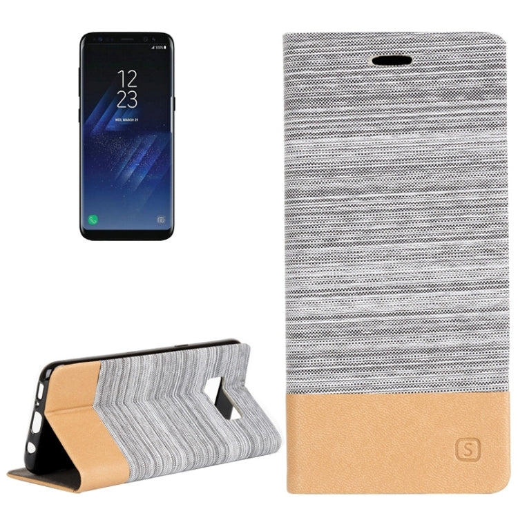 For Galaxy S8 Denim Texture Horizontal Flip Leather Case with Holder & Card Slots & Wallet