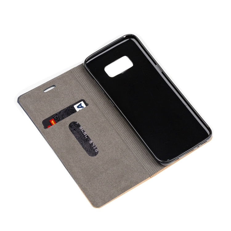 For Galaxy S8 Denim Texture Horizontal Flip Leather Case with Holder & Card Slots & Wallet