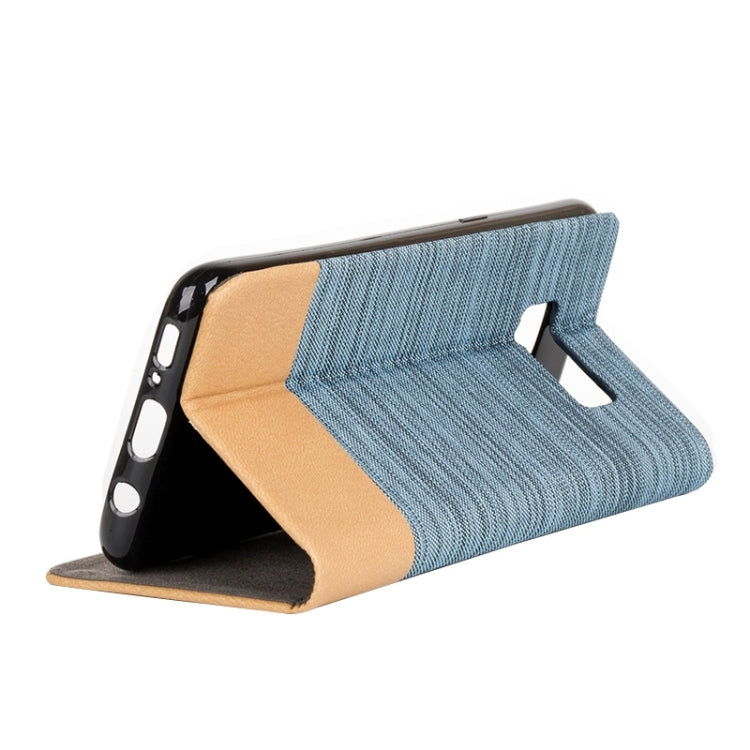 For Galaxy S8 Denim Texture Horizontal Flip Leather Case with Holder & Card Slots & Wallet