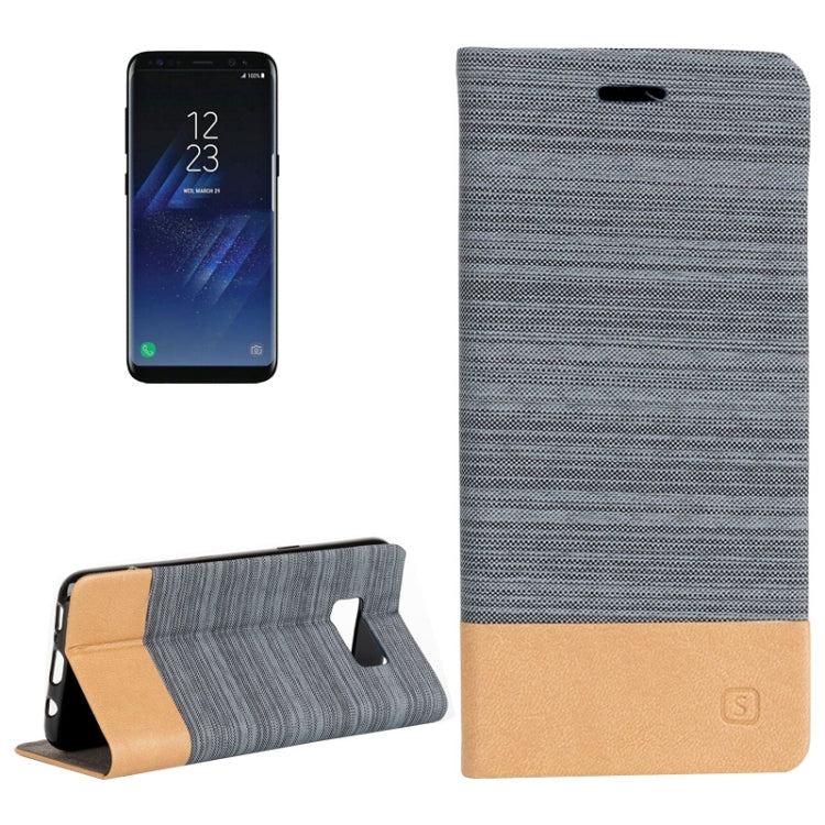 For Galaxy S8 Denim Texture Horizontal Flip Leather Case with Holder & Card Slots & Wallet