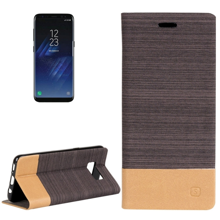 For Galaxy S8 Denim Texture Horizontal Flip Leather Case with Holder & Card Slots & Wallet