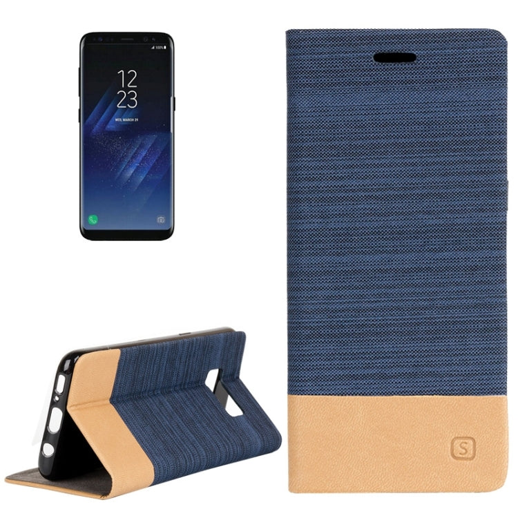 For Galaxy S8 + / G955 Denim Texture Horizontal Flip Leather Case with Holder & Card Slots & Wallet
