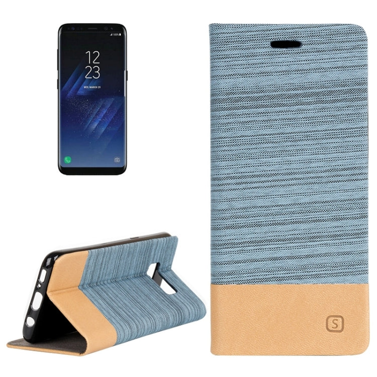 For Galaxy S8 + / G955 Denim Texture Horizontal Flip Leather Case with Holder & Card Slots & Wallet