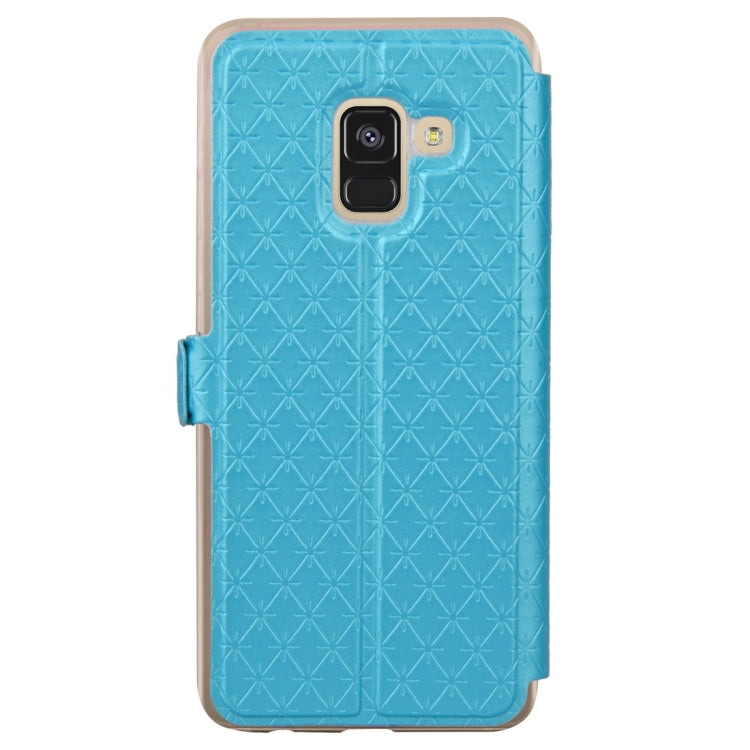 For Galaxy A8 (2018) Argyles Texture Horizontal Flip Leather Case with Holder & Card Slots & Call Display ID