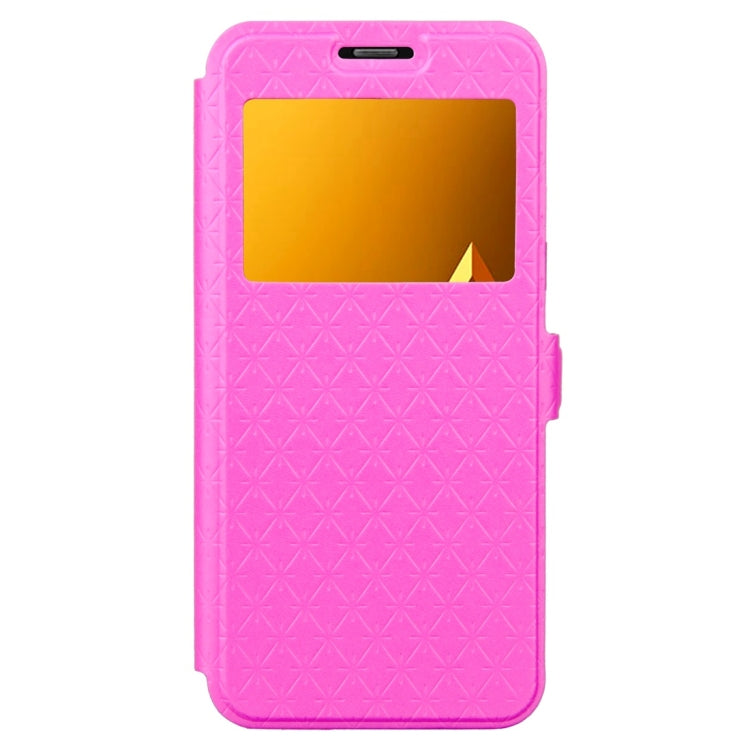 For Galaxy A8 (2018) Argyles Texture Horizontal Flip Leather Case with Holder & Card Slots & Call Display ID