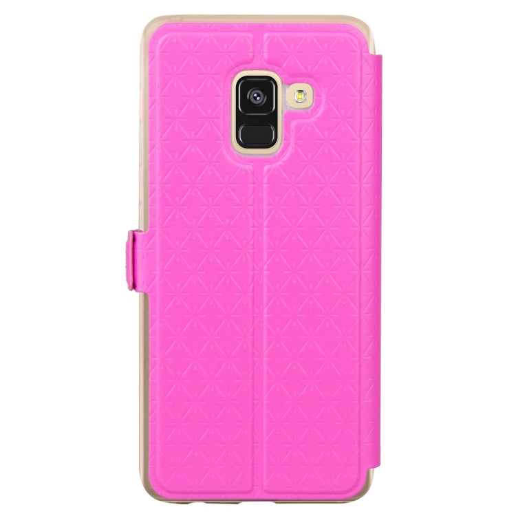 For Galaxy A8 (2018) Argyles Texture Horizontal Flip Leather Case with Holder & Card Slots & Call Display ID