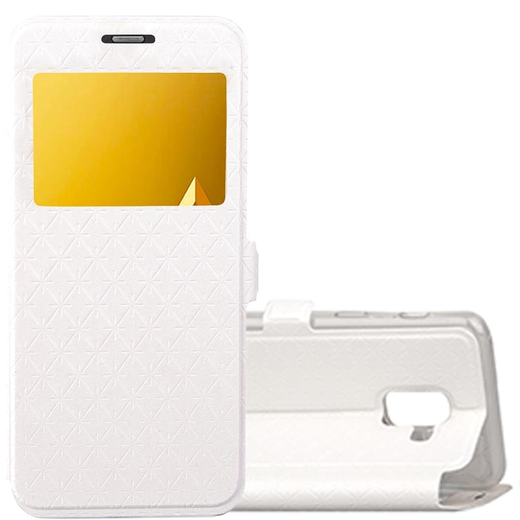 For Galaxy A8 (2018) Argyles Texture Horizontal Flip Leather Case with Holder & Card Slots & Call Display ID