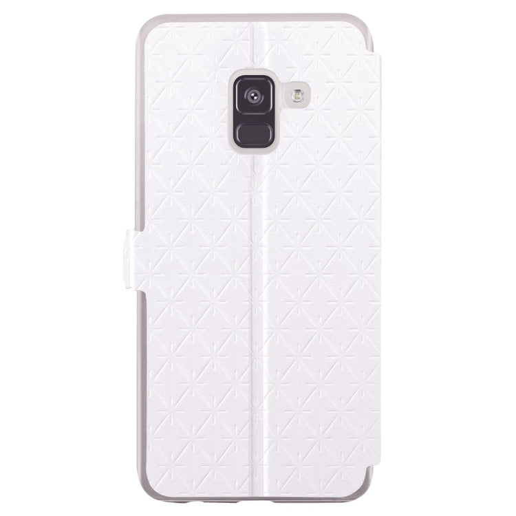 For Galaxy A8 (2018) Argyles Texture Horizontal Flip Leather Case with Holder & Card Slots & Call Display ID