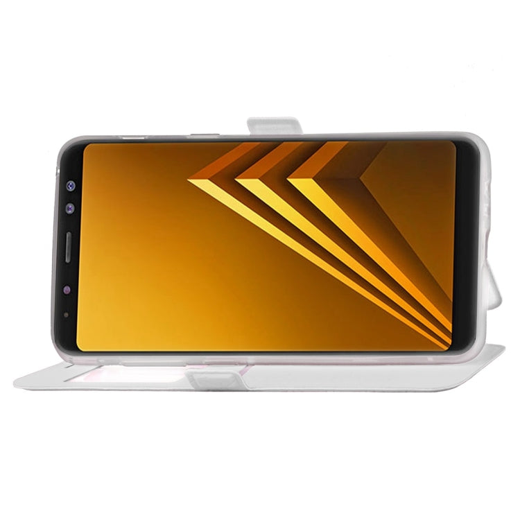 For Galaxy A8 (2018) Argyles Texture Horizontal Flip Leather Case with Holder & Card Slots & Call Display ID