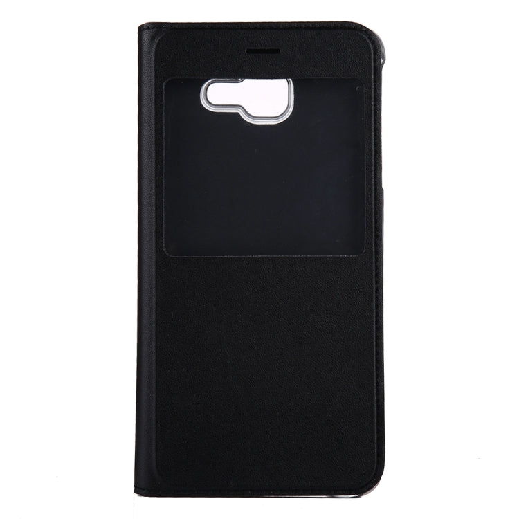 For Galaxy J7 Max PU+PC Horizontal Flip Leather Case with Call Display ID