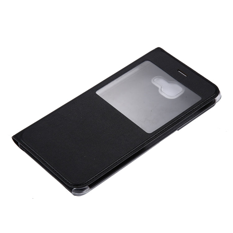 For Galaxy J7 Max PU+PC Horizontal Flip Leather Case with Call Display ID