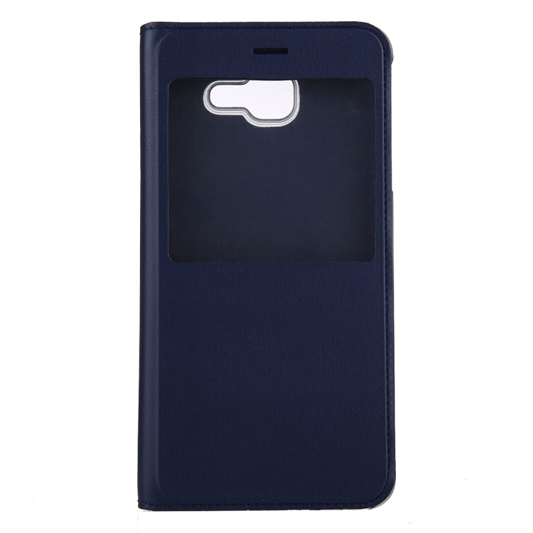 For Galaxy J7 Max PU+PC Horizontal Flip Leather Case with Call Display ID