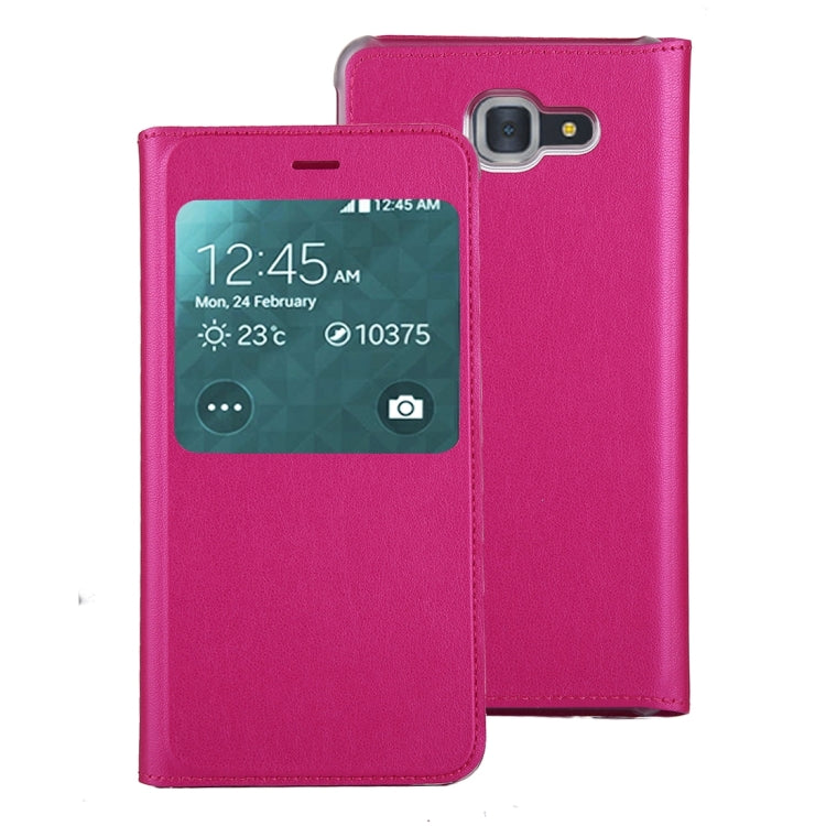 For Galaxy J7 Max PU+PC Horizontal Flip Leather Case with Call Display ID