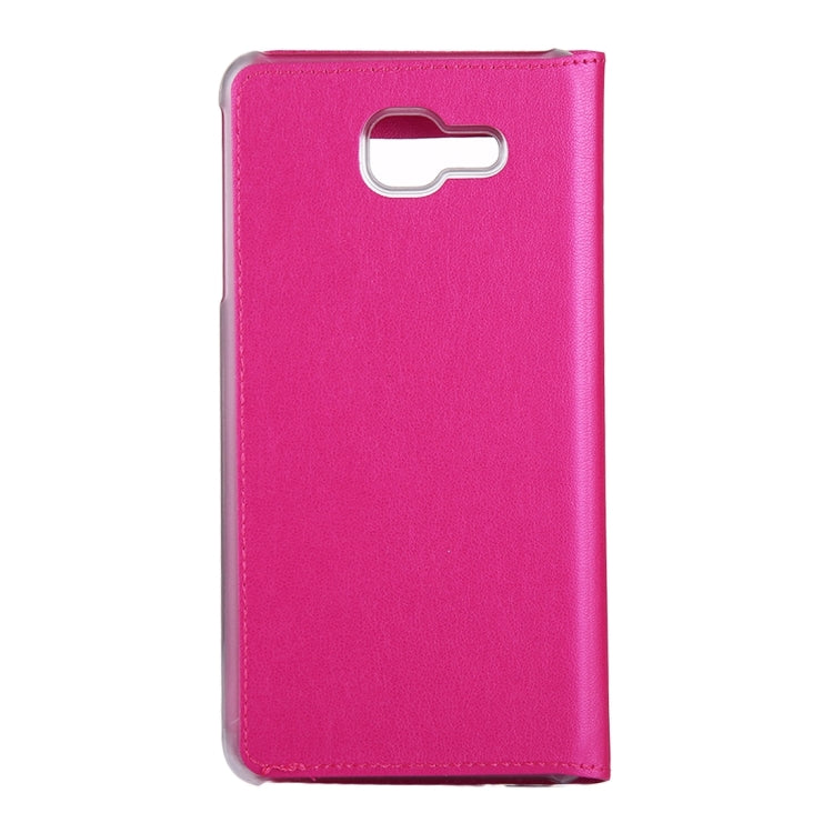 For Galaxy J7 Max PU+PC Horizontal Flip Leather Case with Call Display ID