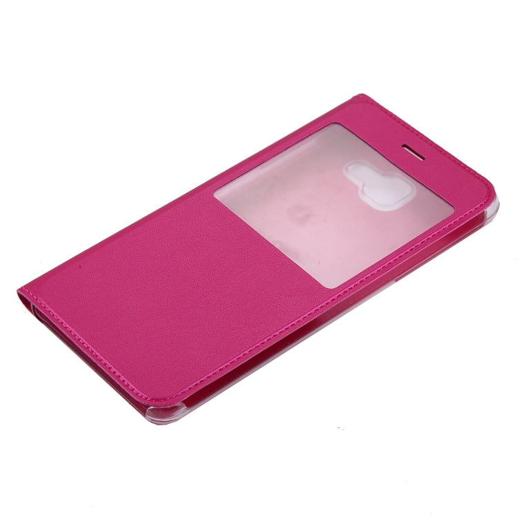 For Galaxy J7 Max PU+PC Horizontal Flip Leather Case with Call Display ID