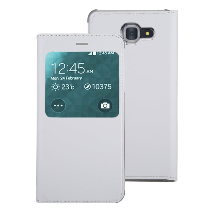 For Galaxy J7 Max PU+PC Horizontal Flip Leather Case with Call Display ID