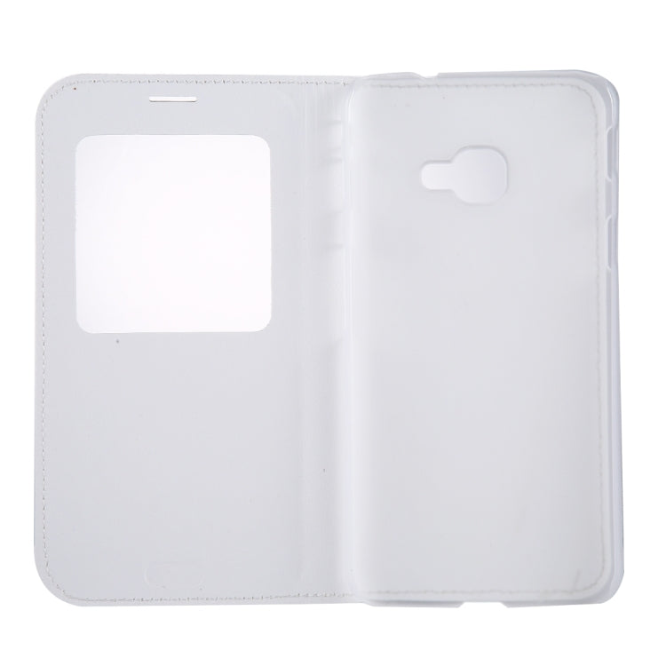 For Galaxy J7 Max PU+PC Horizontal Flip Leather Case with Call Display ID