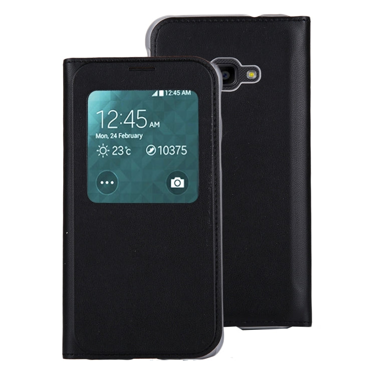 For Galaxy Xcover 4 PU+PC Horizontal Flip Leather Case with Call Display ID