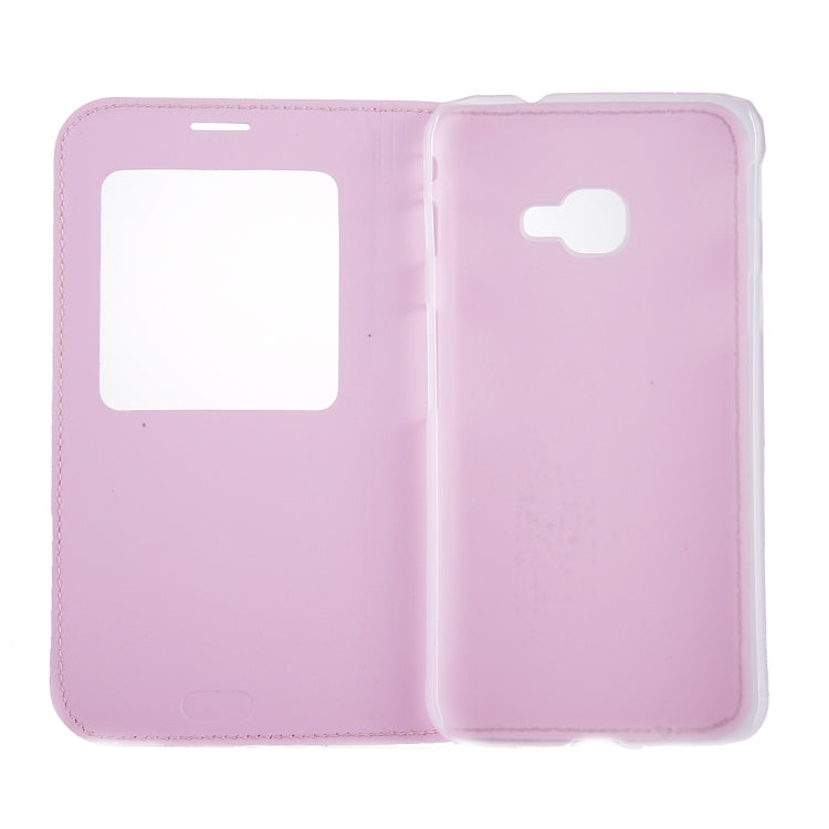 For Galaxy Xcover 4 PU+PC Horizontal Flip Leather Case with Call Display ID