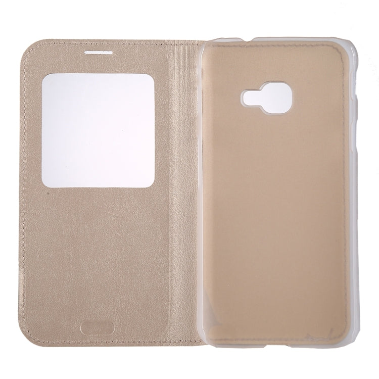 For Galaxy Xcover 4 PU+PC Horizontal Flip Leather Case with Call Display ID