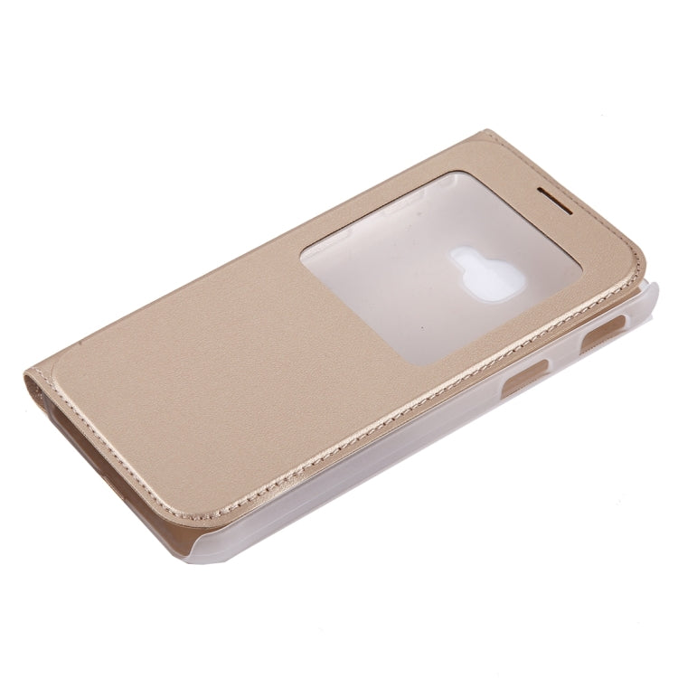For Galaxy Xcover 4 PU+PC Horizontal Flip Leather Case with Call Display ID