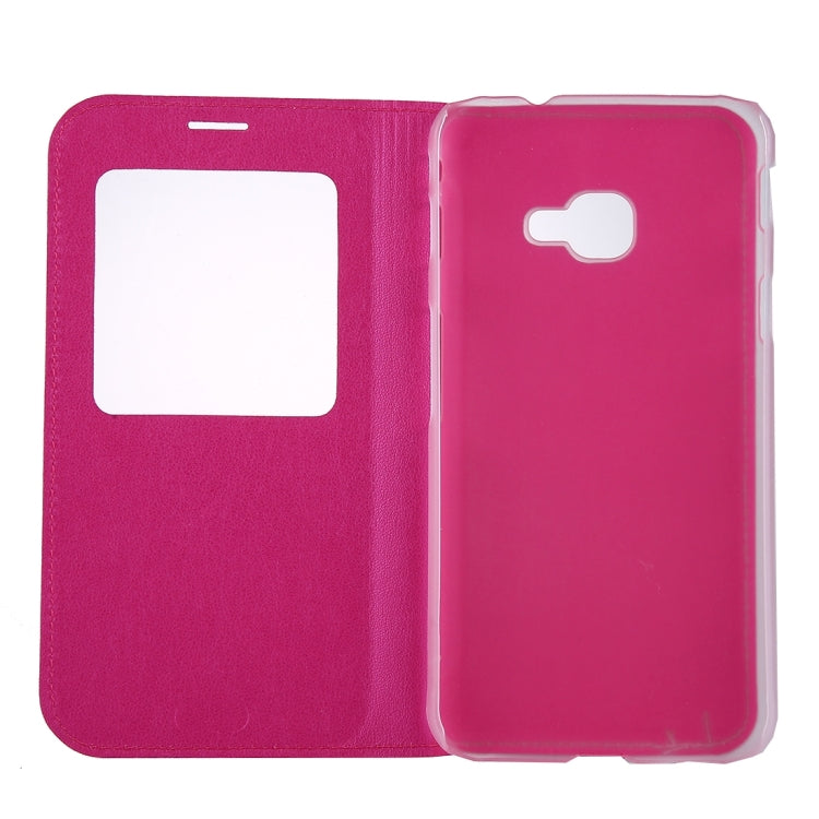 For Galaxy Xcover 4 PU+PC Horizontal Flip Leather Case with Call Display ID