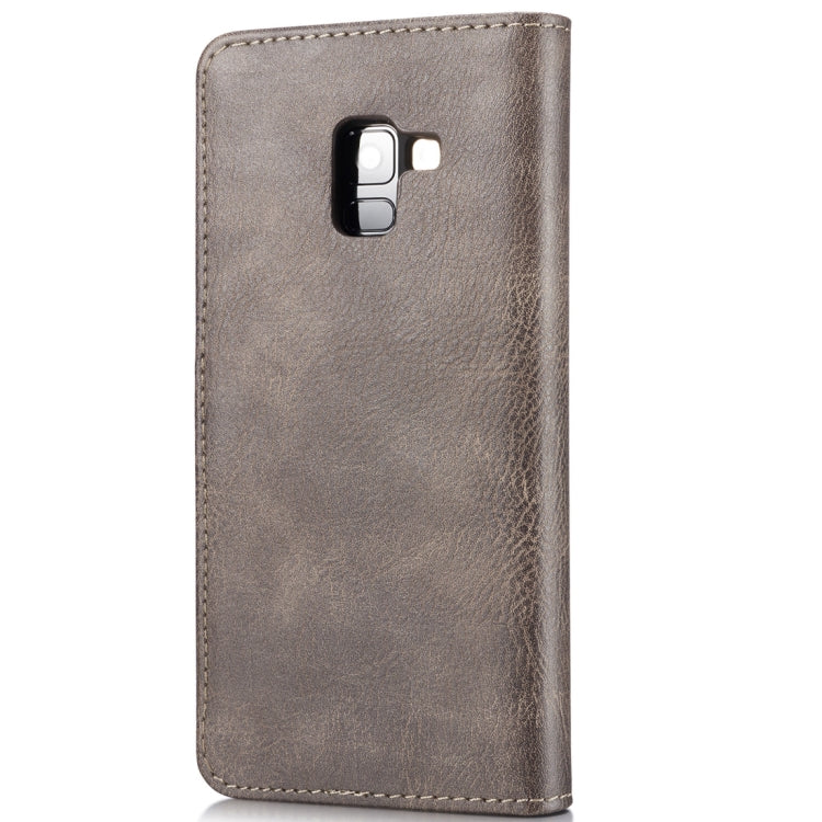 DG.MING for Galaxy A8 (2018) Crazy Horse Texture Horizontal Flip Detachable Magnetic Protective Case with Holder & Card Slots & Wallet
