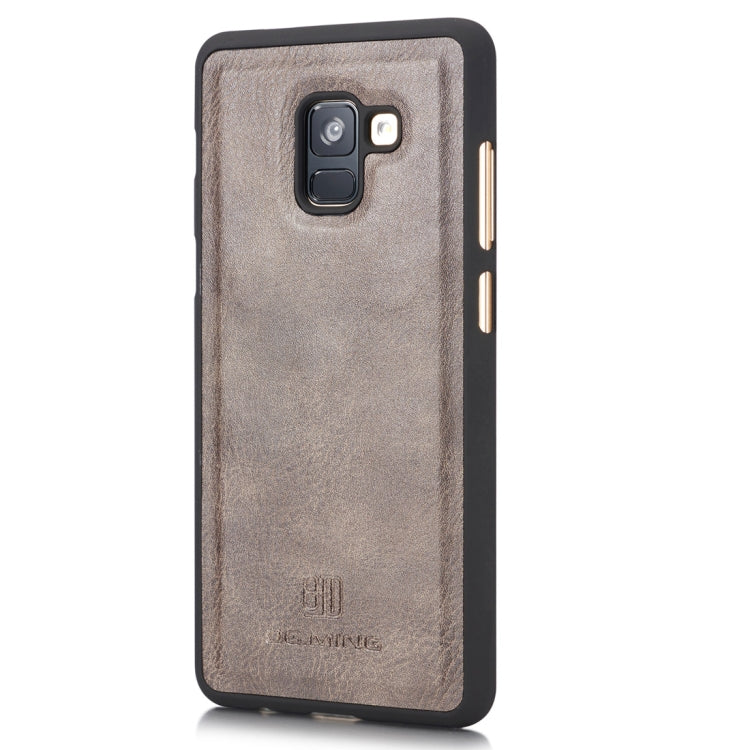 DG.MING for Galaxy A8 (2018) Crazy Horse Texture Horizontal Flip Detachable Magnetic Protective Case with Holder & Card Slots & Wallet
