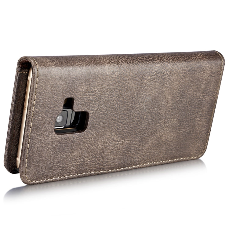 DG.MING for Galaxy A8 (2018) Crazy Horse Texture Horizontal Flip Detachable Magnetic Protective Case with Holder & Card Slots & Wallet