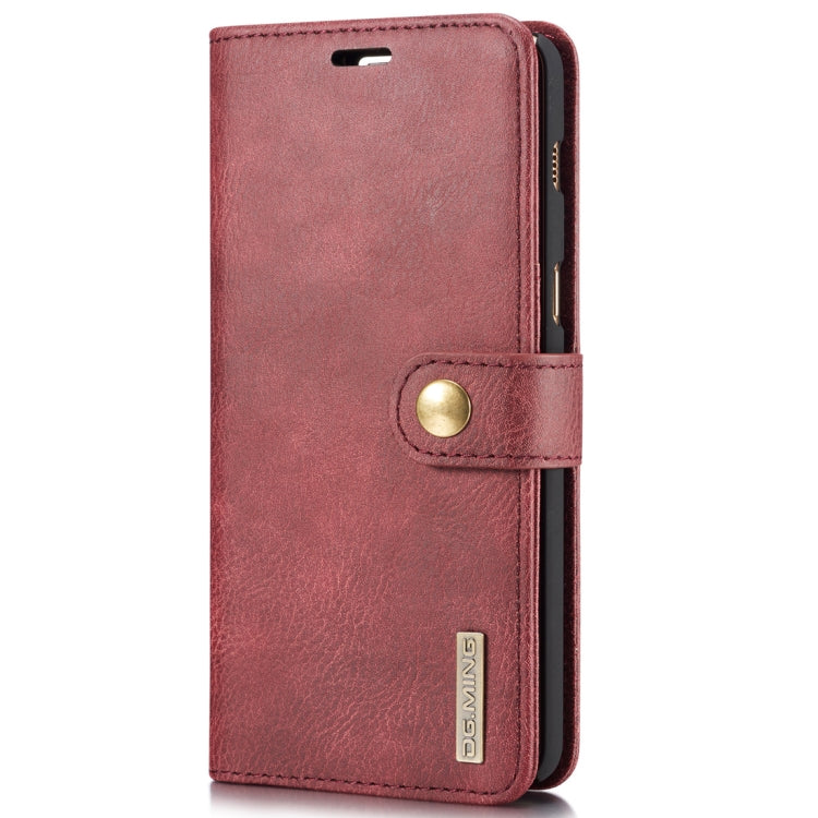 DG.MING for Galaxy A8 (2018) Crazy Horse Texture Horizontal Flip Detachable Magnetic Protective Case with Holder & Card Slots & Wallet