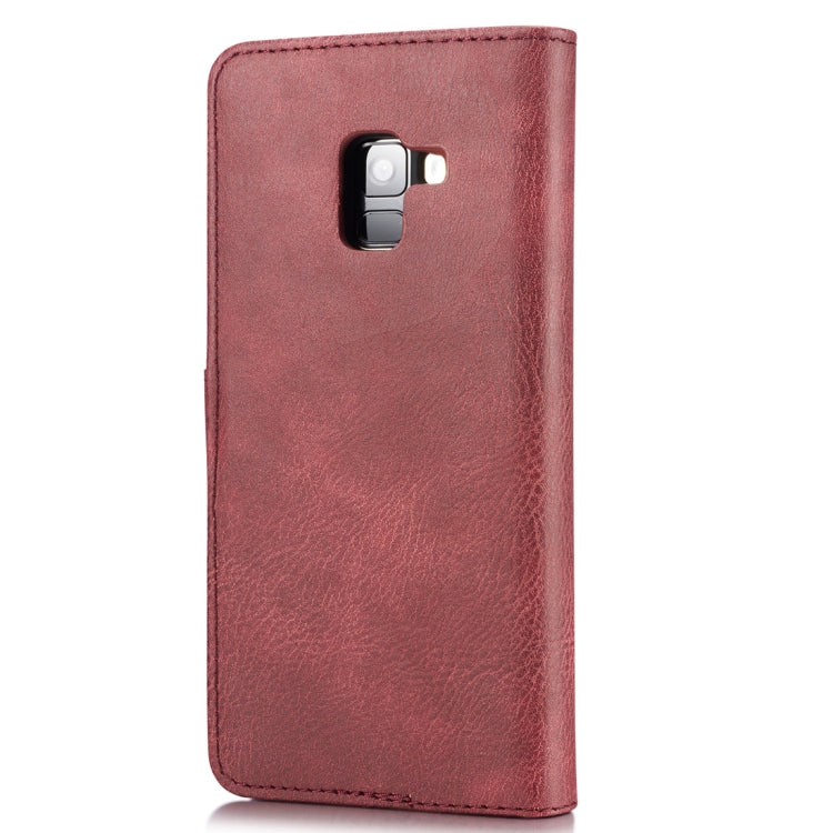 DG.MING for Galaxy A8 (2018) Crazy Horse Texture Horizontal Flip Detachable Magnetic Protective Case with Holder & Card Slots & Wallet